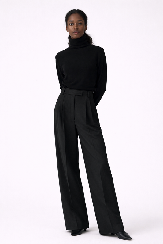 Elegant Women’s High-Waisted Straight-Leg Pants