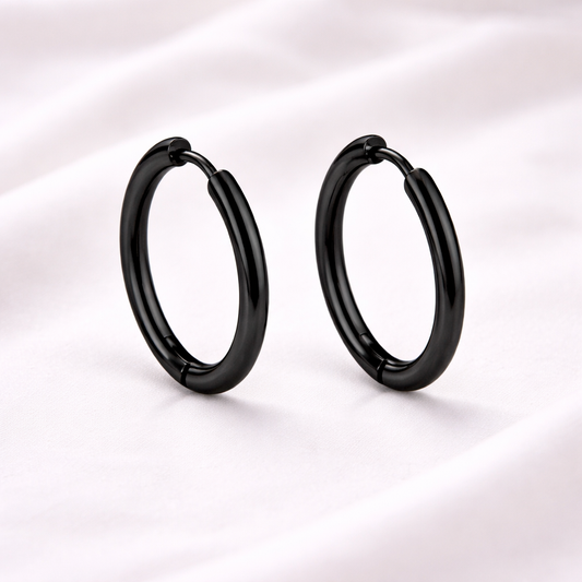 316L Stainless Steel Hoop Earrings Set — Minimalist Unisex Jewelry