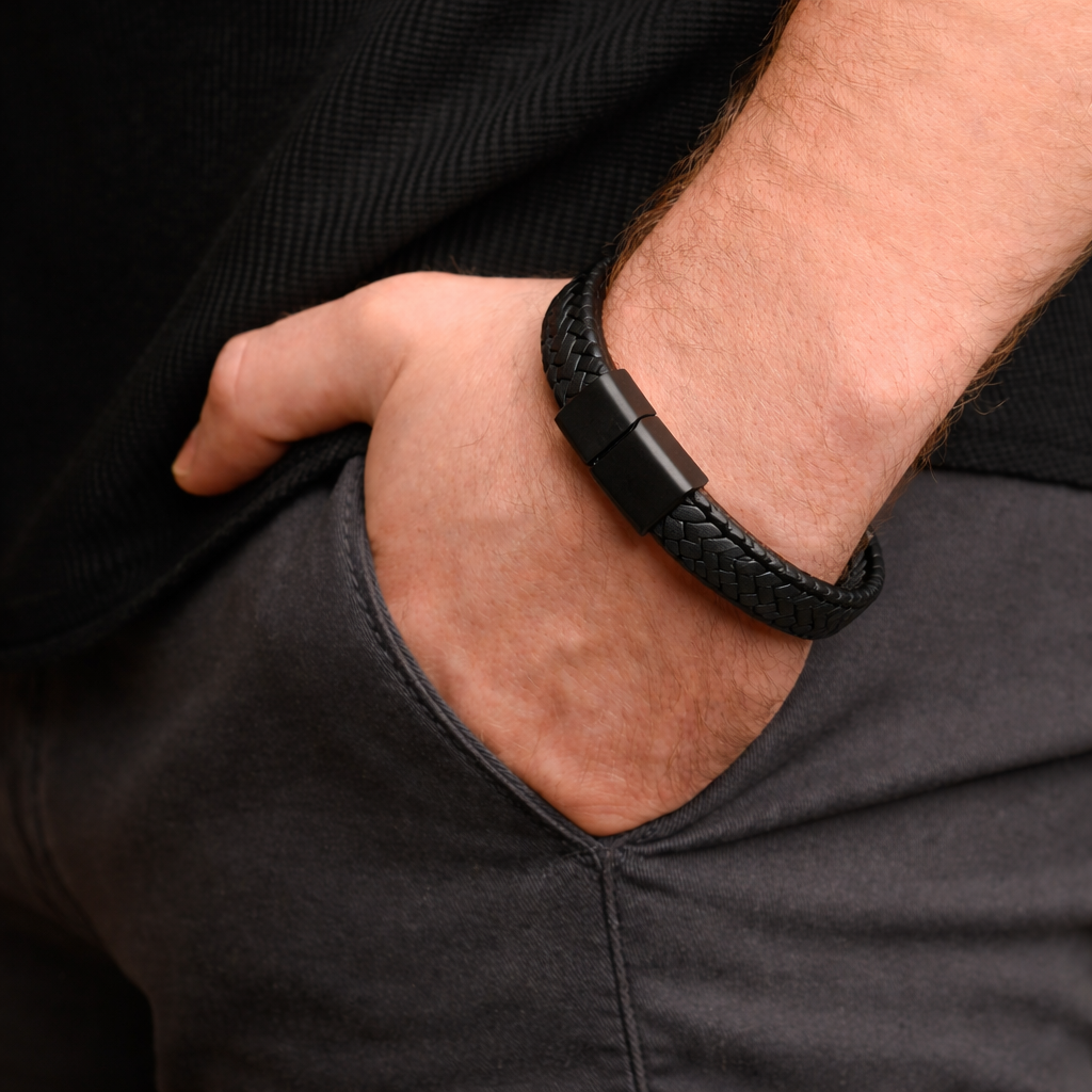 Elegante pulsera magnética para hombre