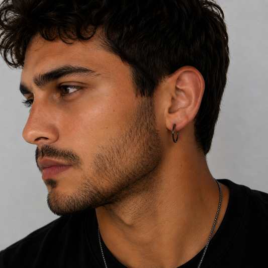 316L Stainless Steel Hoop Earrings Set — Minimalist Unisex Jewelry