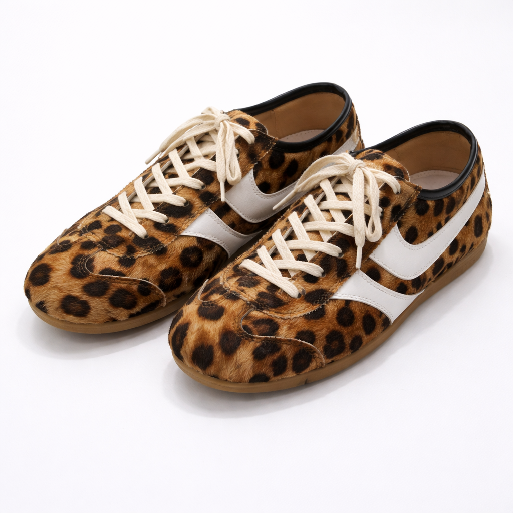 Retro-Ledersneaker für Damen — Bequeme Freizeitschuhe