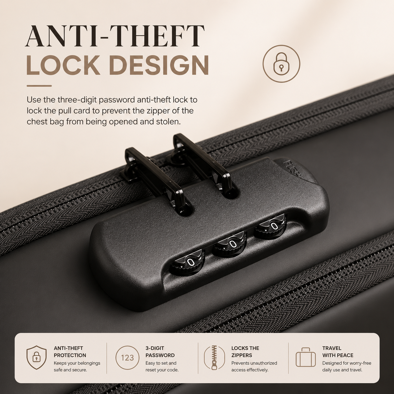 Anti-Theft Crossbody Chest Bag
