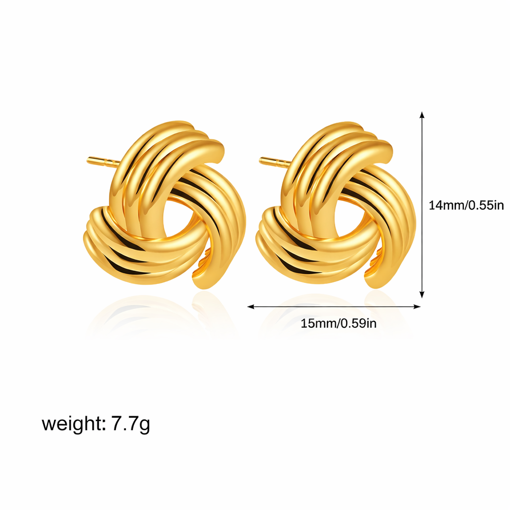 Pendientes de acero inoxidable modernos para mujer