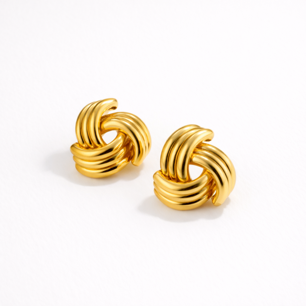 Pendientes de acero inoxidable modernos para mujer
