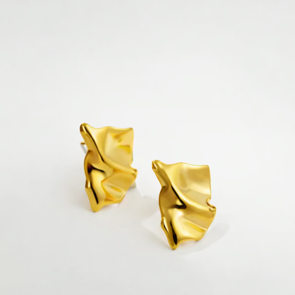 Pendientes de acero inoxidable modernos para mujer