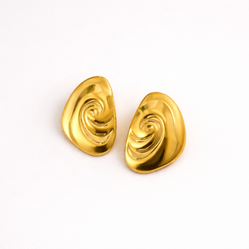 Pendientes de acero inoxidable modernos para mujer
