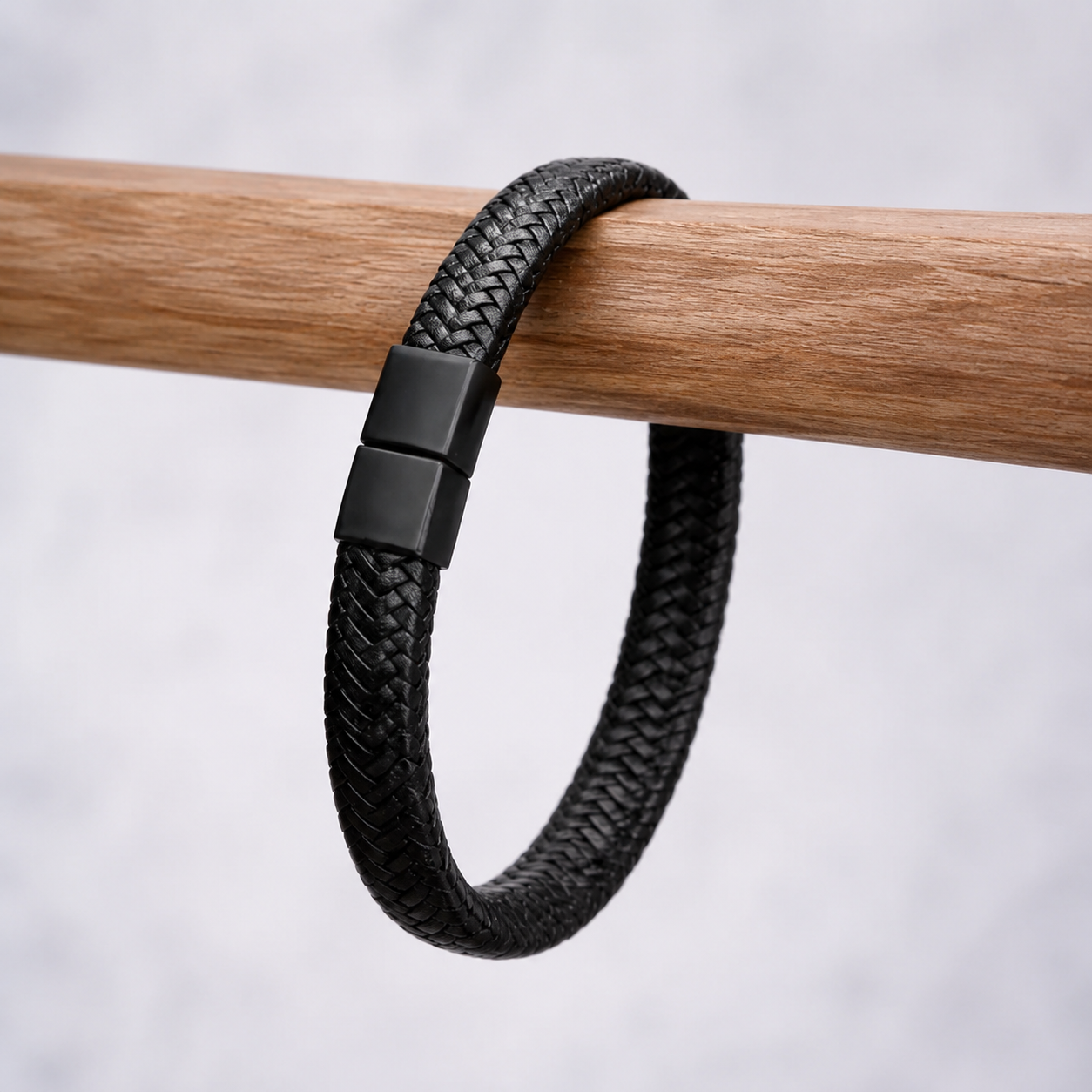 Men’s Black PU Leather Bracelet