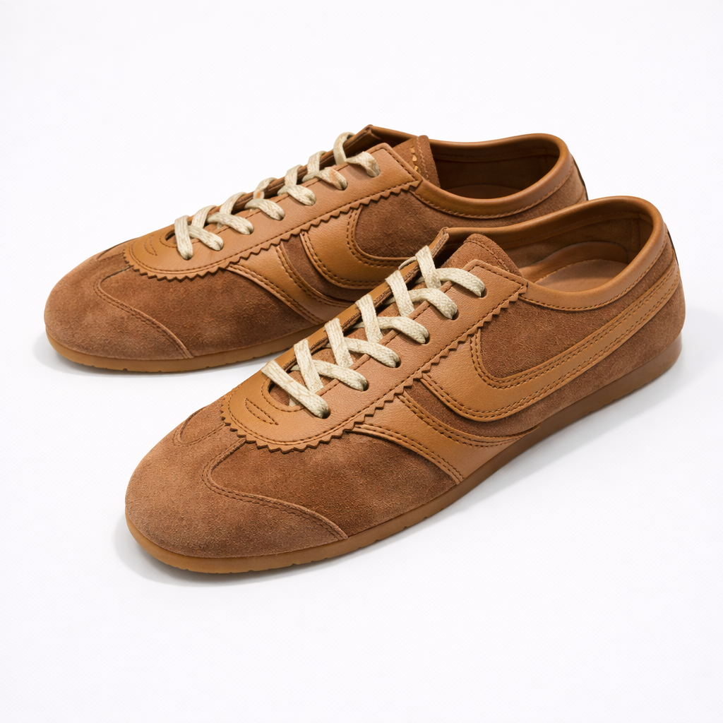 Retro-Ledersneaker für Damen — Bequeme Freizeitschuhe