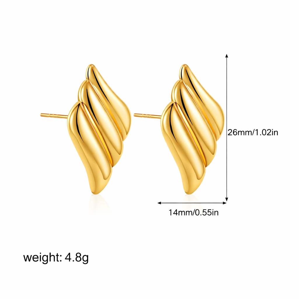 Pendientes de acero inoxidable modernos para mujer