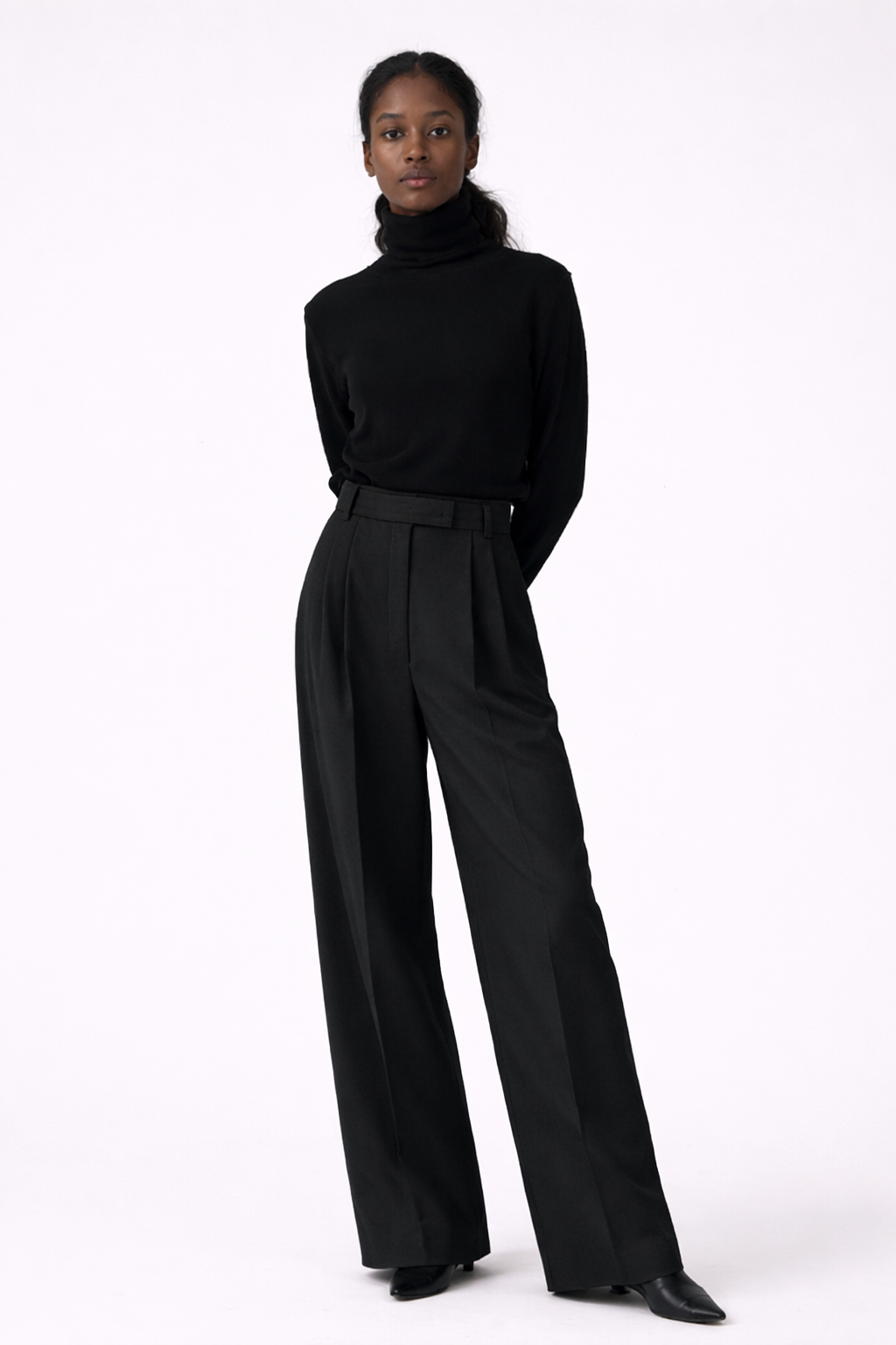 Elegant Women’s High-Waisted Straight-Leg Pants