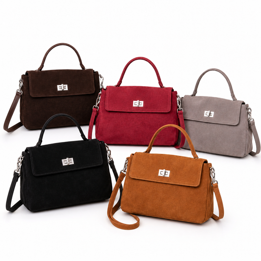 Women’s Suede-Look Messenger Bag