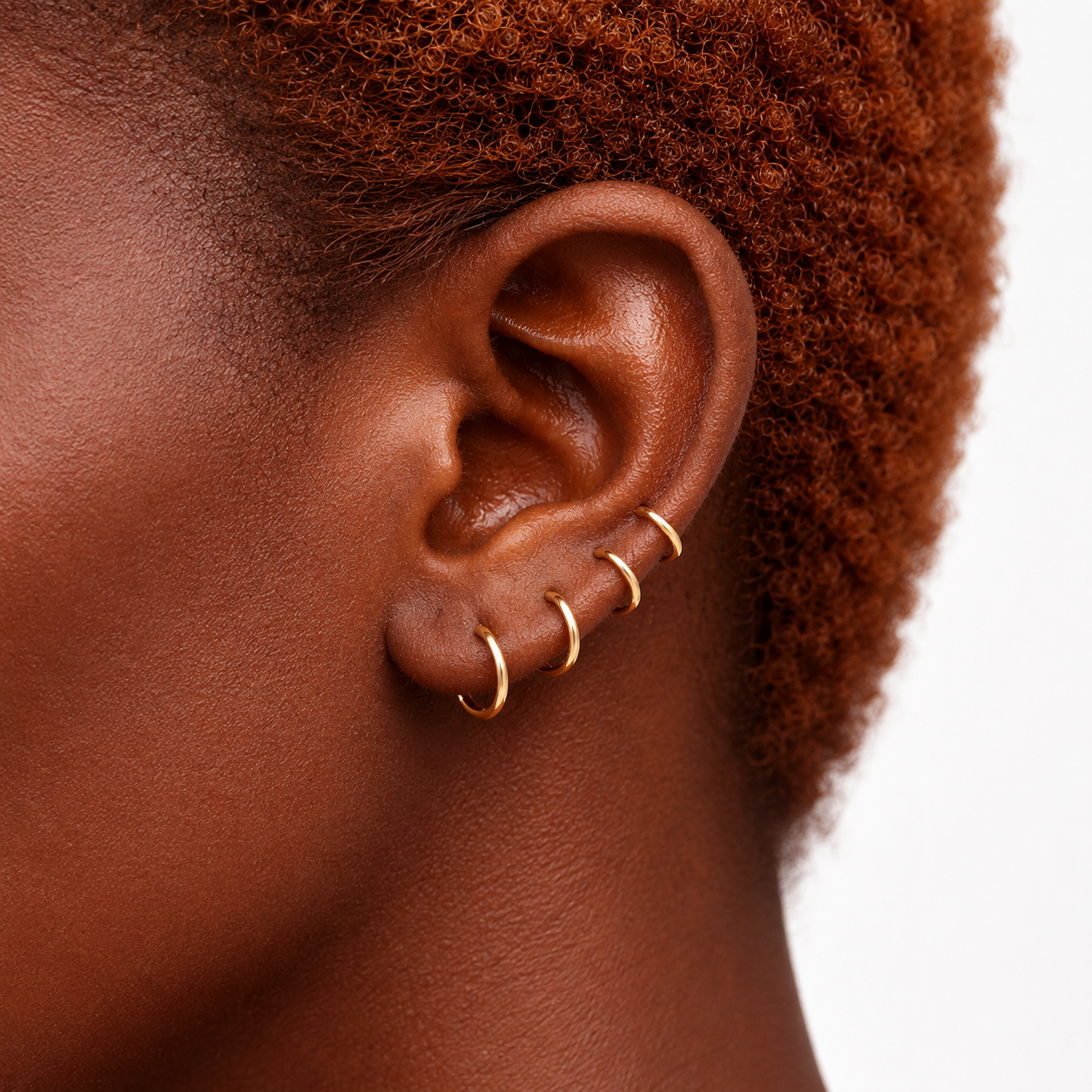 Minimalist Stainless Steel Hoop Earrings Set