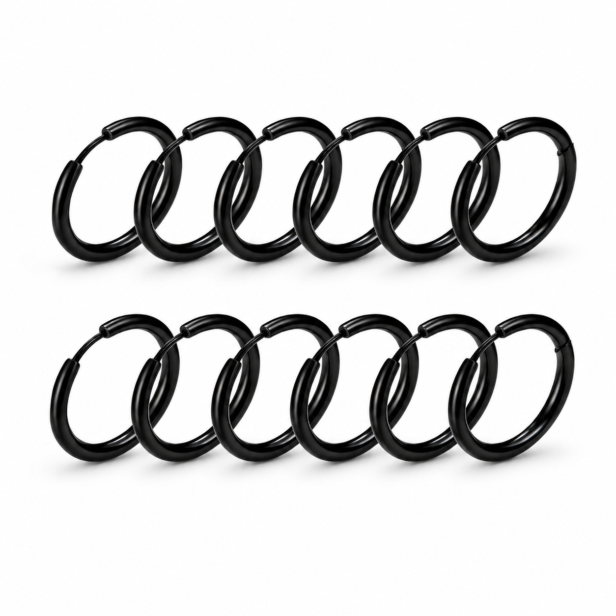 Minimalist Stainless Steel Hoop Earrings Set