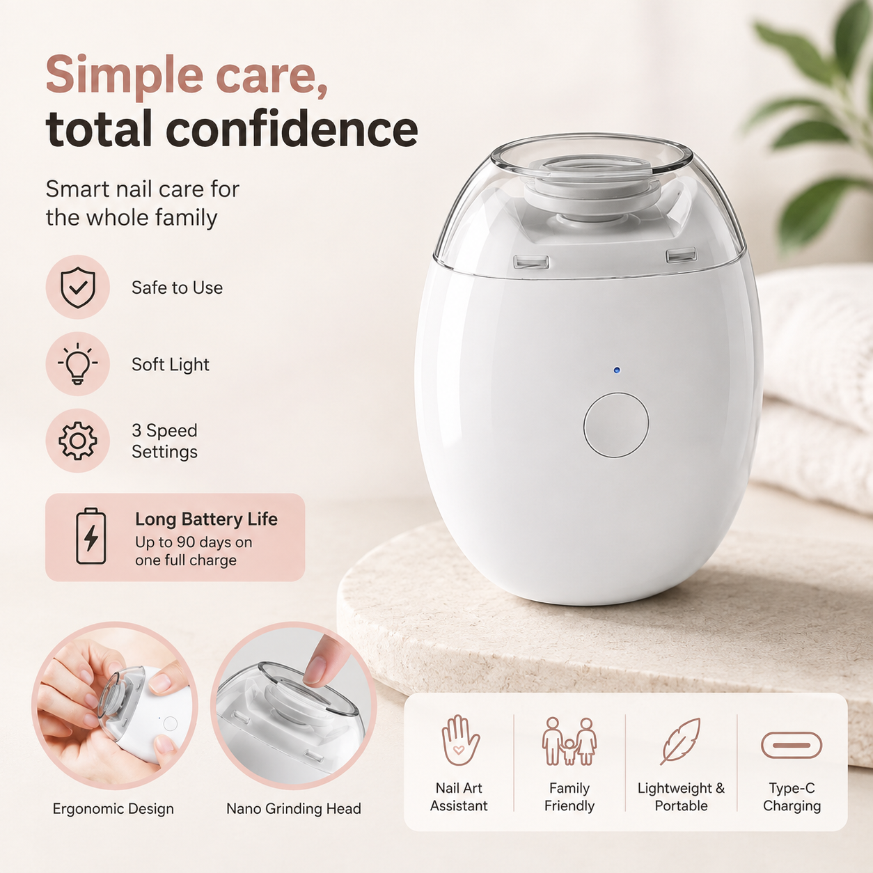 Electric Nail File Trimmer