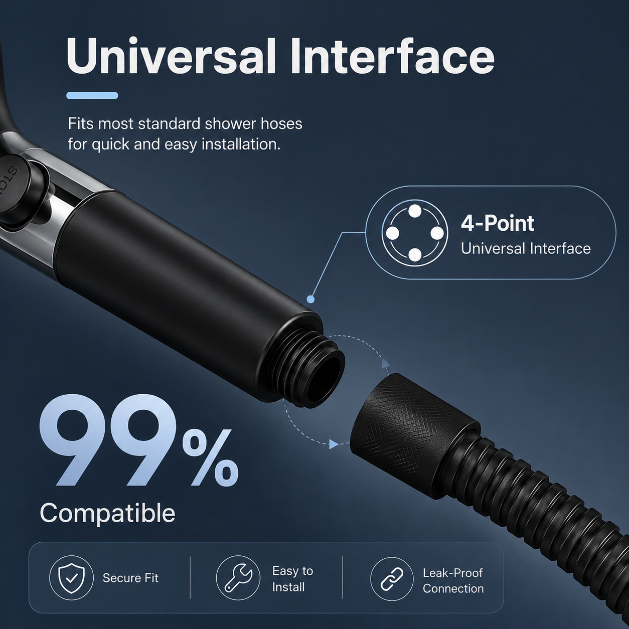 3-Mode Filtered Massage Shower Head