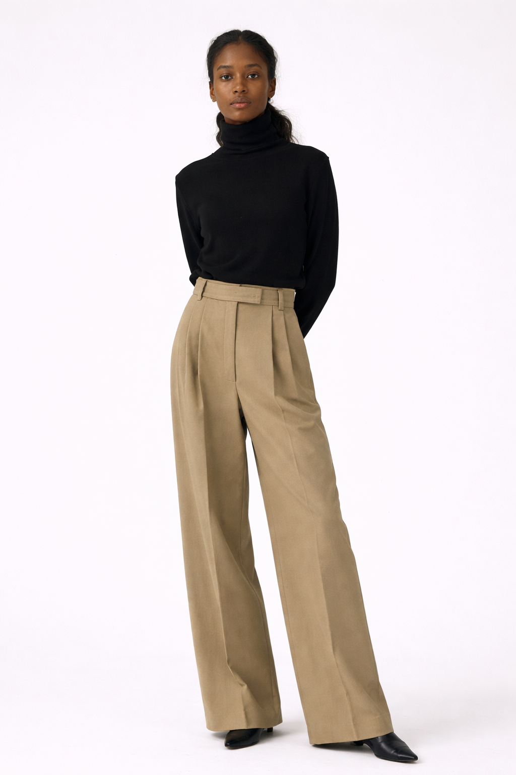 Elegant Women’s High-Waisted Straight-Leg Pants