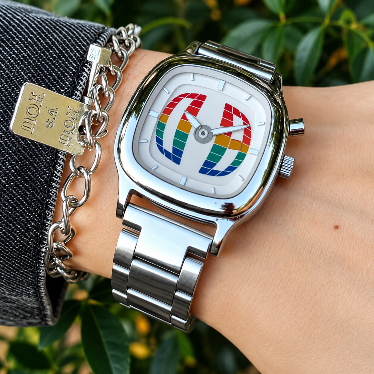 Unisex Square Quartz Watch