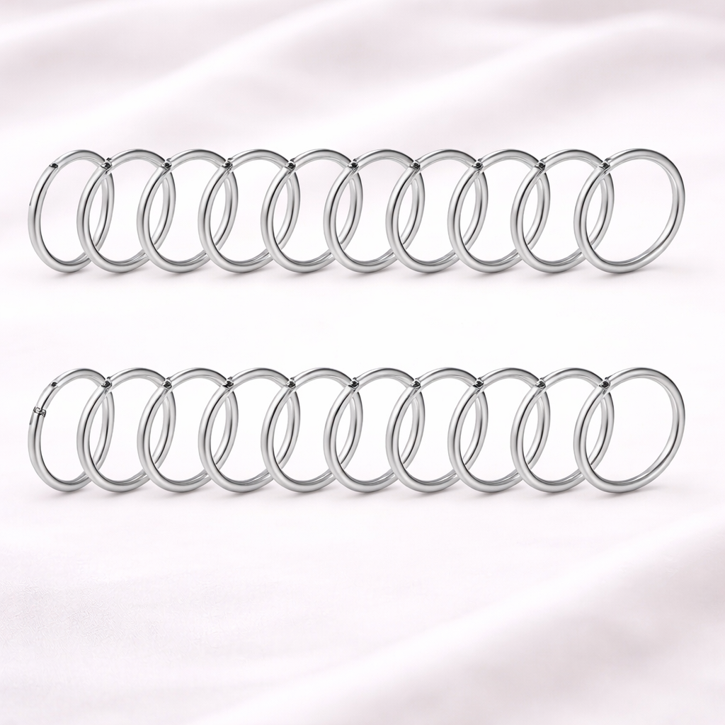 316L Stainless Steel Hoop Earrings Set — Minimalist Unisex Jewelry