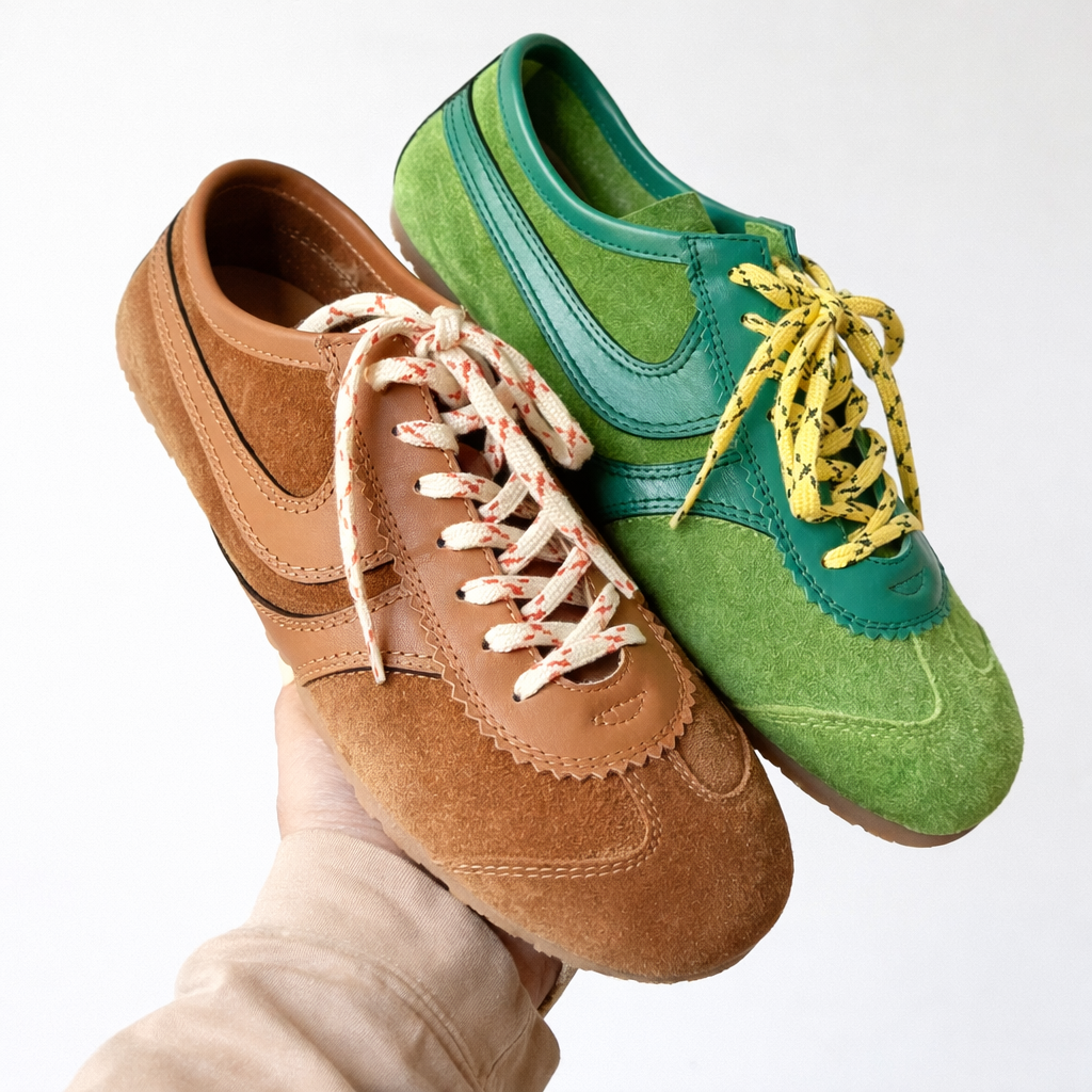 Retro-Ledersneaker für Damen — Bequeme Freizeitschuhe