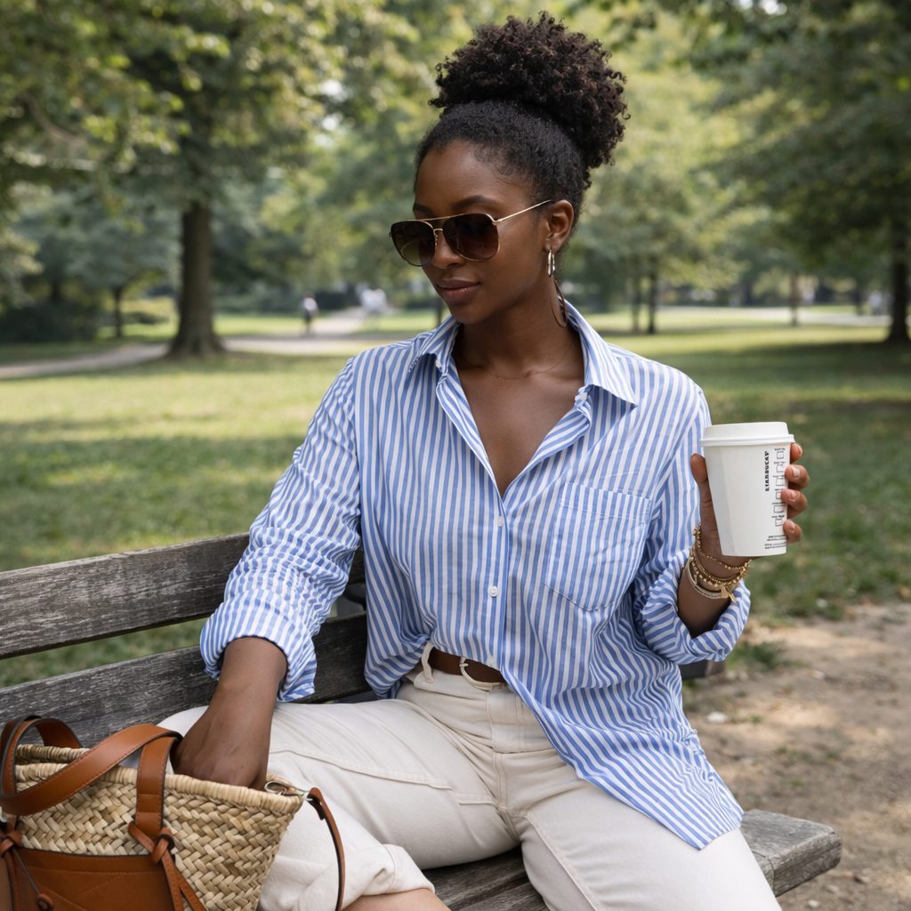 Classic Long Striped Shirt
