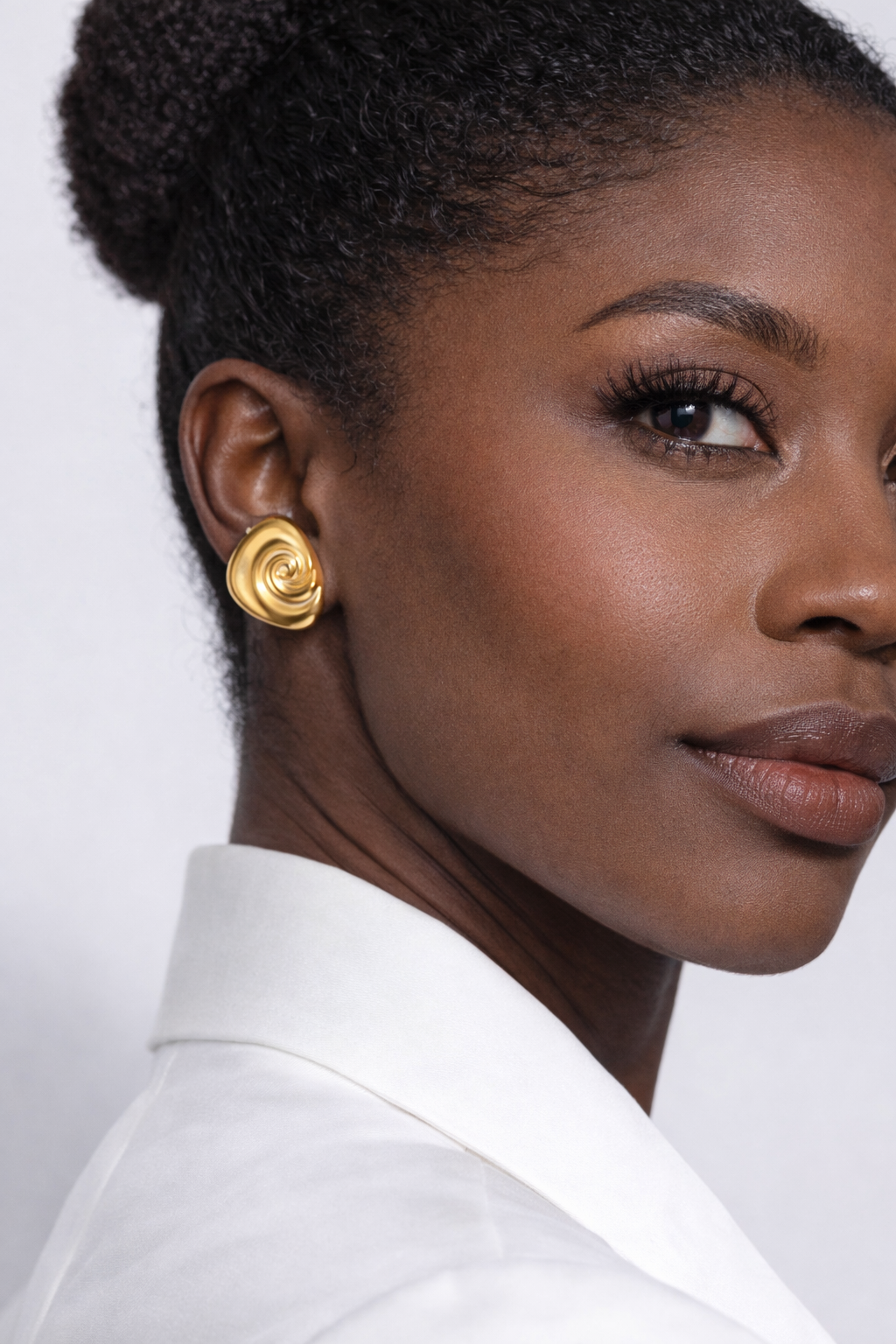 Pendientes de acero inoxidable modernos para mujer